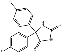 5,5-双(4-氟苯基)咪唑烷-2,4-二酮,70028-85-2,结构式