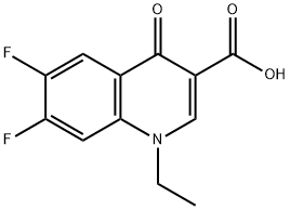 1-乙基-6,7-二氟-4-氧代-3-喹啉羧酸 结构式