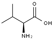2-アミノ-3-メチルブタン酸 化学構造式