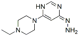 4(1H)-Pyrimidinone,6-(4-ethyl-1-piperazinyl)-,hydrazone(9CI) Structure