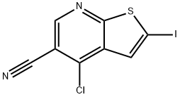 4-CHLORO-2-IODOTHIENO[2,3-B]PYRIDINE-5-CARBONITRILE Struktur