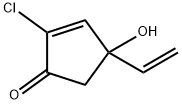 2-Cyclopenten-1-one,  2-chloro-4-ethenyl-4-hydroxy-,700869-78-9,结构式