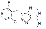 9-(2-chloro-6-fluorobenzyl)-6-dimethylaminopurine 结构式