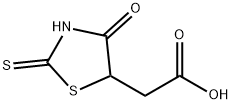 2-(4-氧代-2-硫基亚甲基-1,3-四氢噻唑-5-基)乙酸 结构式