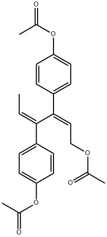 1-O-ACETYL-3,4-BIS-(4-ACETOXYPHENYL)-HEXA-2,4-DIEN-1-OL,70101-24-5,结构式