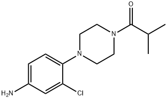 [3-クロロ-4-(4-イソブチリルピペラジン-1-イル)フェニル]アミン 化学構造式