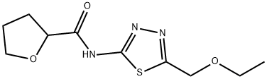 2-Furancarboxamide,N-[5-(ethoxymethyl)-1,3,4-thiadiazol-2-yl]tetrahydro-,701239-54-5,结构式