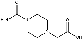 (4-氨甲酰基哌嗪-1-基)乙酸,701291-01-2,结构式