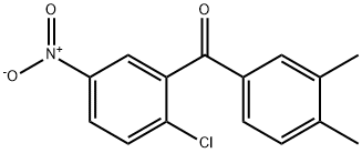 (2-氯-5-硝基苯基)(3,4-二甲基苯基)甲酮, 70132-77-3, 结构式