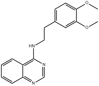 N-[2-(3,4-DIMETHOXYPHENYL)ETHYL]-4-QUINAZOLINAMINE 结构式