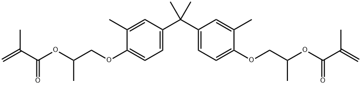 (1-methylethylidene)bis[(2-methyl-4,1-phenylene)oxy(1-methyl-2,1-ethanediyl)] bismethacrylate 结构式