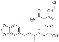70161-10-3 5-[2-[[3-(1,3-benzodioxol-5-yl)-1-methylpropyl]amino]-1-hydroxyethyl]salicylamide monohydrochloride