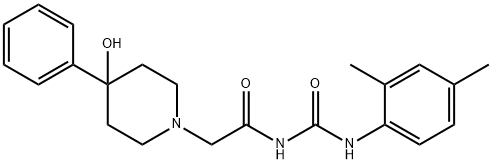 3-(2,4-Dimethylphenyl)-1-[(4-hydroxy-4-phenylpiperidino)acetyl]urea,70166-87-9,结构式