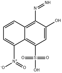 4-Diazenyl-3-hydroxy-8-nitro-1-naphthalenesulfonic acid Structure