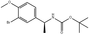 TERT-BUTYL [(1S)-1-(3-BROMO-4-METHOXYPHENYL)ETHYL]CARBAMATE Structure