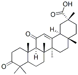 (20beta)-3,11-dioxoolean-12-en-29-oic acid  Structure