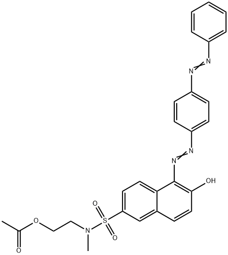 N-(2-acetoxyethyl)-6-hydroxy-N-methyl-5-[[4-(phenylazo)phenyl]azo]naphthalene-2-sulphonamide|N-(2-acetoxyethyl)-6-hydroxy-N-methyl-5-[[4-(phenylazo)phenyl]azo]naphthalene-2-sulphonamide