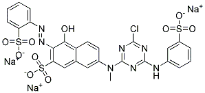 7-[4-クロロ-6-[3-(ソジオスルホ)フェニルアミノ]-1,3,5-トリアジン-2-イルメチルアミノ]-4-ヒドロキシ-3-[2-(ソジオスルホ)フェニルアゾ]-2-ナフタレンスルホン酸ナトリウム