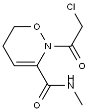 2H-1,2-Oxazine-3-carboxamide, 2-(chloroacetyl)-5,6-dihydro-N-methyl- (9CI) Structure