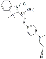 2-[2-[4-[(2-cyanoethyl)methylamino]phenyl]vinyl]-1,3,3-trimethyl-3H-indolium trichlorozincate Structure