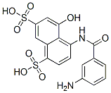 4-[(3-aminobenzoyl)amino]-5-hydroxynaphthalene-1,7-disulphonic acid ,70239-77-9,结构式