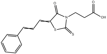 3-[4-OXO-5-(3-PHENYL-ALLYLIDENE)-2-THIOXO-THIAZOLIDIN-3-YL]-PROPIONIC ACID Structure