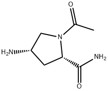 2-Pyrrolidinecarboxamide, 1-acetyl-4-amino-, (2S,4S)- (9CI),702679-96-7,结构式