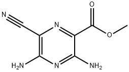 Pyrazinecarboxylic acid, 3,5-diamino-6-cyano-, methyl ester (9CI) 结构式