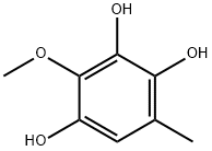 3-メトキシ-6-メチルベンゼン-1,2,4-トリオール 化学構造式