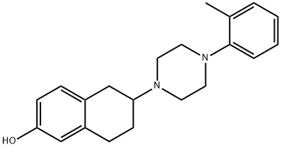 6-[4-(2-メチルフェニル)-1-ピペラジニル]-5,6,7,8-テトラヒドロ-2-ナフトール 化学構造式