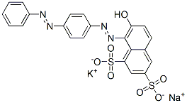 potassium sodium 7-hydroxy-8-[[4-(phenylazo)phenyl]azo]naphthalene-1,3-disulphonate|7-羟基-8-[[4-(苯基偶氮)苯基]偶氮]-1,3-萘二磺酸钾钠