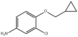 3-氯-4-(环丙基甲氧基)苯胺 结构式