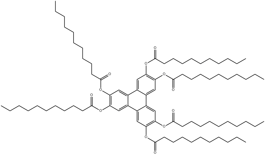 2,3,6,7,10,11-Hexakis[undecanoyloxy]triphenylen Structure