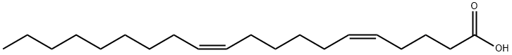 (Z,Z)-5,11-エイコサジエン酸 化学構造式