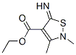 4-Isothiazolecarboxylicacid,2,5-dihydro-5-imino-2,3-dimethyl-,ethylester(9CI) Structure