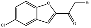 2-BROMO-1-(5-CHLORO-1-BENZOFURAN-2-YL)ETHANONE Structure