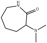 (+)-3-ジメチルアミノヘキサヒドロ-2H-アゼピン-2-オン 化学構造式