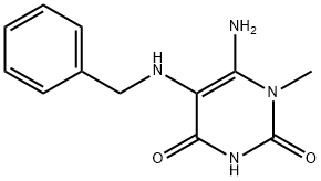 6-AMINO-5-BENZYLAMINO-1-METHYLURACIL 化学構造式