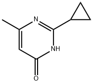 2-环丙基-6-甲基嘧啶-4-酚, 7043-10-9, 结构式