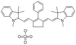 1,3,3-TRIMETHYL-2-(2-(2-PHENYL-3-(2-(1,3,3-TRIMETHYL-1H-2(3H)- INDOLIDENE)ETHYLIDENE)-1-CYCLOPENTENYL)ETHENYL)-3H-INDOLIUM PERCHLORATE Structure