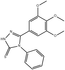 4-苯基-5-(3,4,5-三甲氧基苯基)-4H-1,2,4-三唑-3-硫醇 结构式
