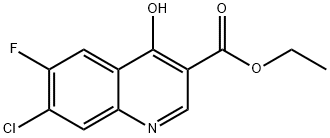 7-氯-6-氟-4-4羟基-3-喹啉甲酸乙酯 结构式