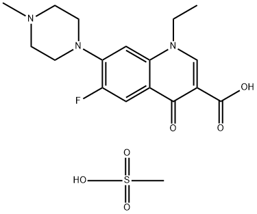 3-Carboxy-1-ethyl-6-fluor-1,4-dihydro-7-(4-methyl-1-piperazinyl)-4-oxochinolinmonomethansulfonat