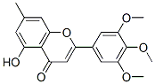 5-hydroxy-7-methyl-2-(3,4,5-trimethoxyphenyl)chromen-4-one 化学構造式