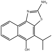 Naphtho[1,2-d]thiazol-5-ol,  2-amino-4-(1-methylethyl)- 化学構造式