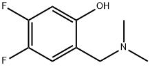 2-Dimethylaminomethyl-4,5-difluoro-phenol 化学構造式