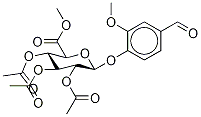 4-ForMyl-2-Methoxyphenyl β-D-Glucopyranosiduronic Acid Triacetate Methyl Ester 化学構造式
