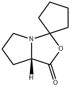 Spiro[cyclopentane-1,3-[1H,3H]pyrrolo[1,2-c]oxazol]-1-one, tetrahydro-, (7aS)- (9CI) Struktur