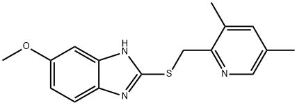 2-[[(3,5-二甲基-2-吡啶基)甲基]硫基]-5-甲氧基-1H-苯并咪唑, 704910-89-4, 结构式