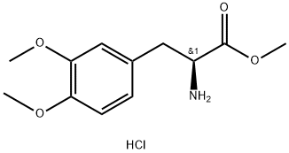(S)-3,4-DIMETHOXYPHENYLALANINE METHYL ESTER HYDROCHLORIDE,70494-48-3,结构式